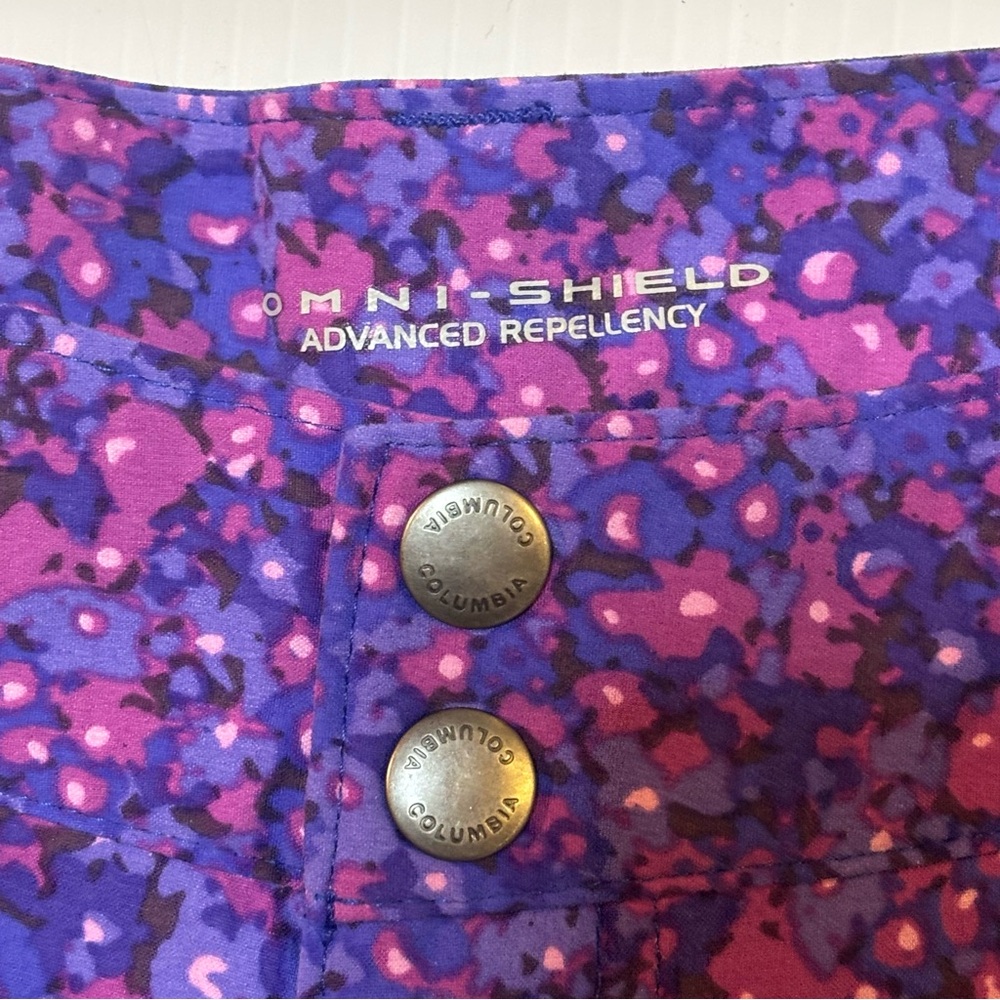 Columbia Arrowhead Floral Print Shorts Purple Blue 2 - Picture 2 of 8